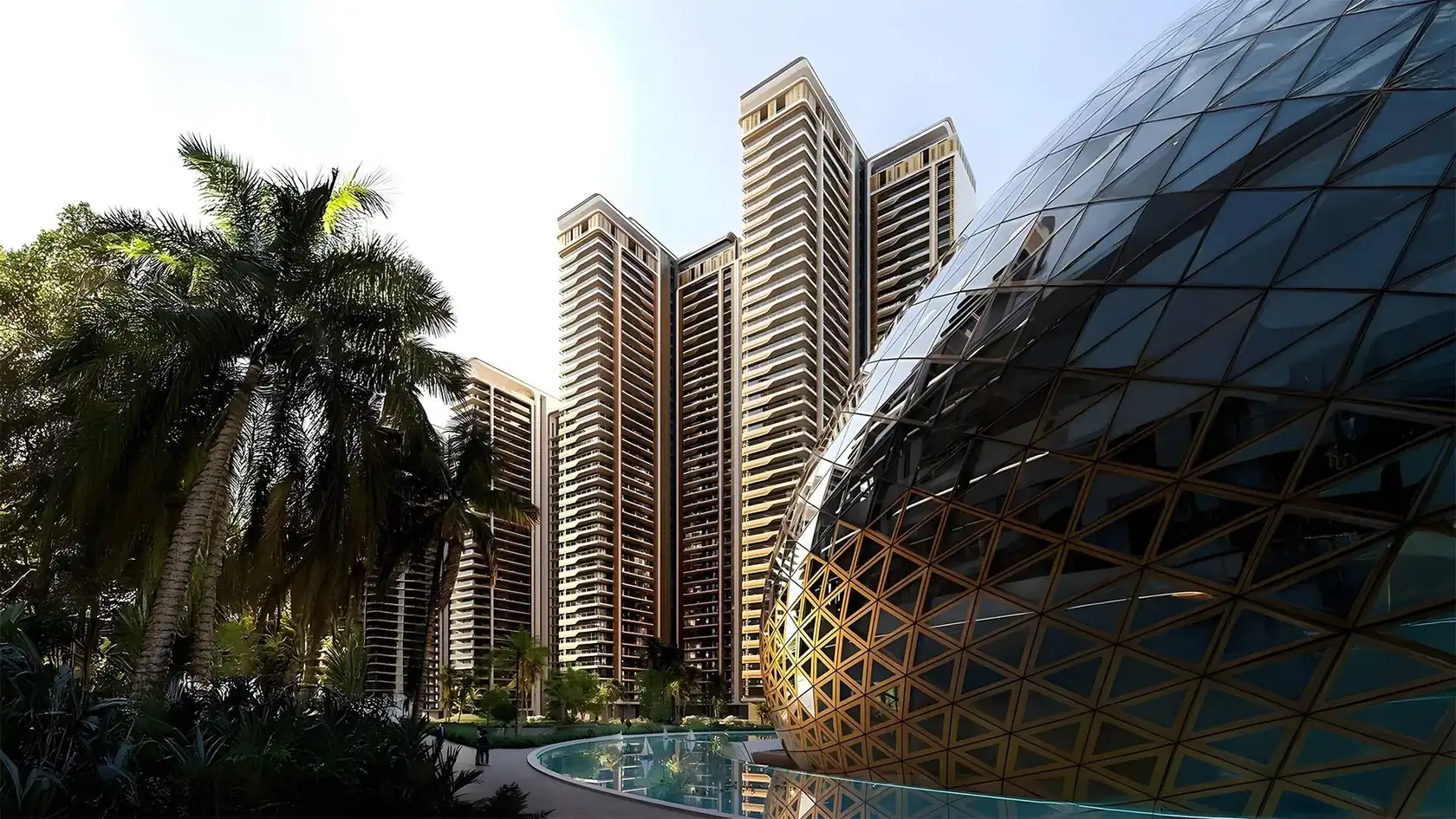 Elan The Emperor, Sector 106 Dwarka Expressway — towers and clubhouse dome